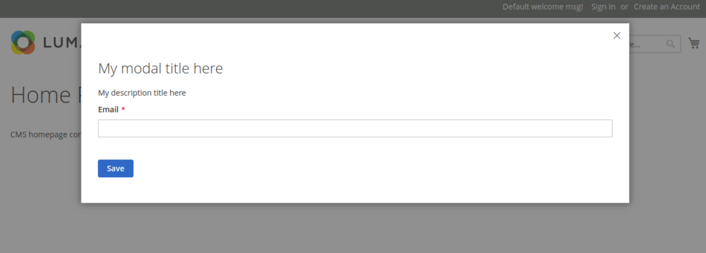Magento 2 Curso View - Exibindo o Modal na homepage